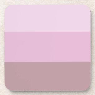Pink Striped Ombre Beverage Coaster