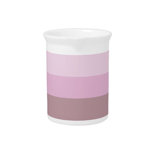 Pink Striped Ombre Beverage Pitcher (Front)