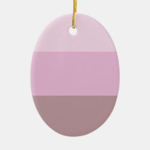 Pink Striped Ombre Ceramic Ornament