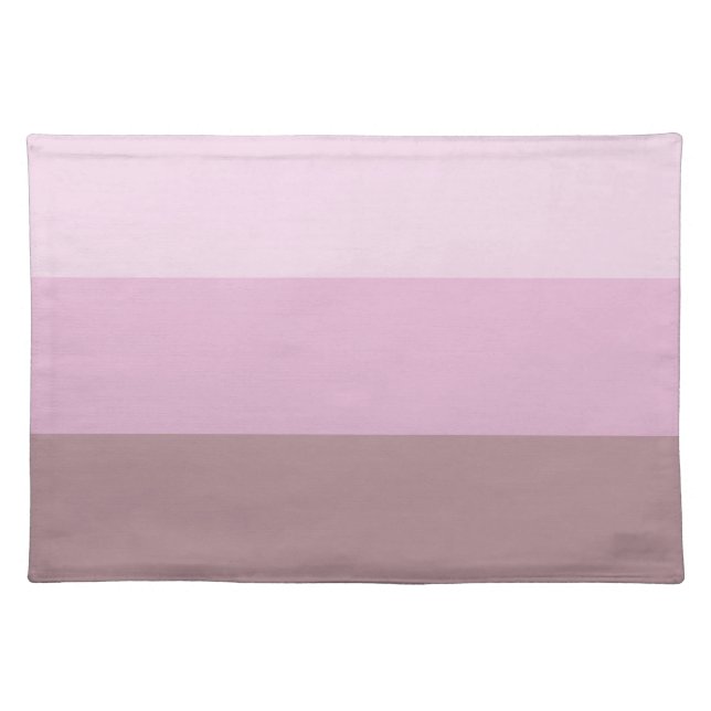 Pink Striped Ombre Cloth Placemat (Front)