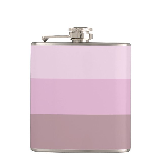 Pink Striped Ombre Flask (Front)