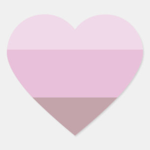 Pink Striped Ombre Heart Sticker
