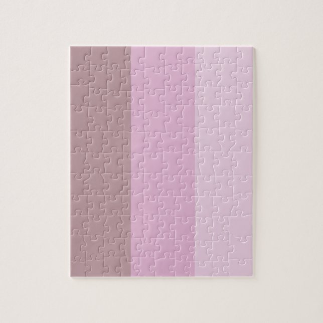 Pink Striped Ombre Jigsaw Puzzle (Vertical)