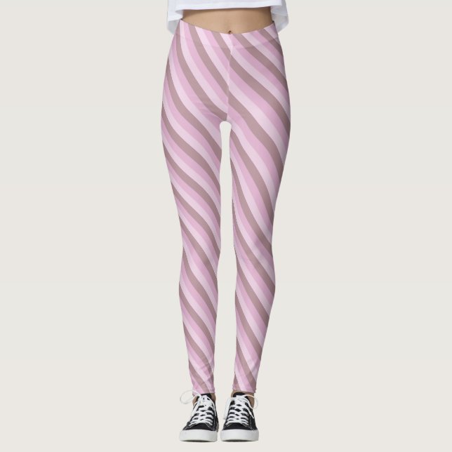 Pink Striped Ombre Leggings (Front)