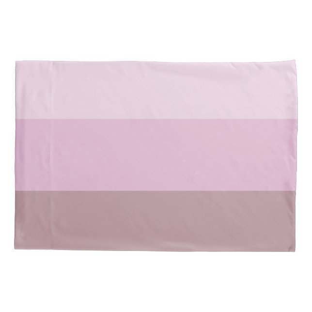Pink Striped Ombre Pillow Case (Back-Left)