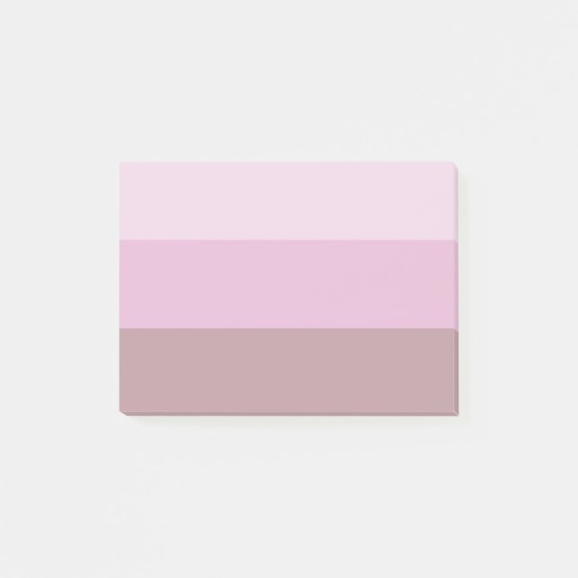 Pink Striped Ombre Post-it Notes (Front)
