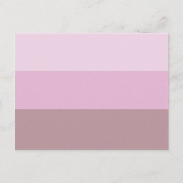 Pink Striped Ombre Postcard (Front)