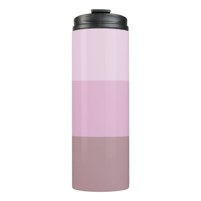 Pink Striped Ombre Thermal Tumbler (Front)