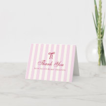 Pink Striped Preppy Bridal Shower