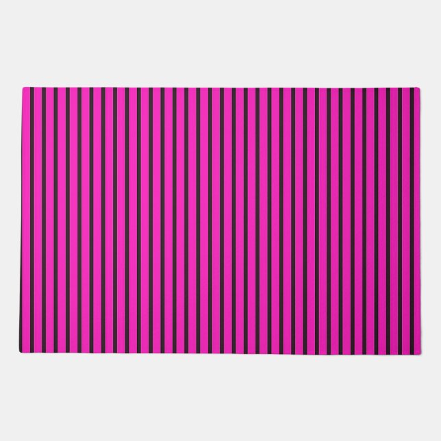 Pink Striped texture Doormat (Front)
