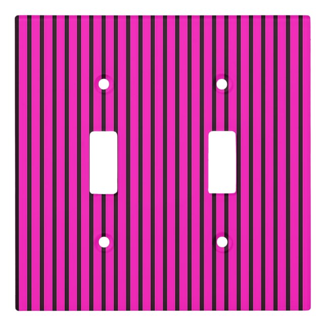Pink Striped texture Light Switch Cover (Front)