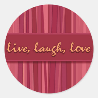 Pink Striped Valentine’s Day Sticker