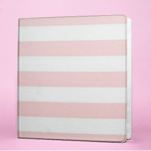 Pink Stripes 3 Ring Binder