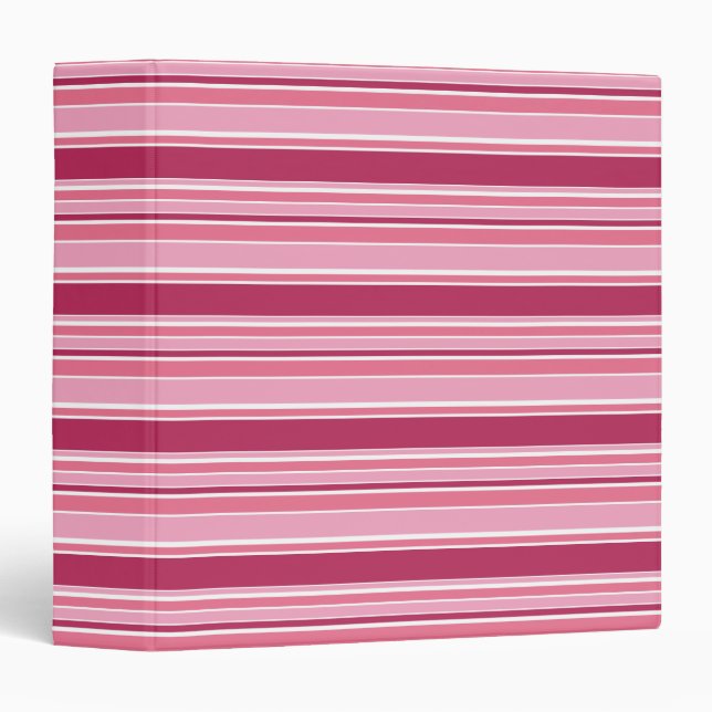 Pink stripes 3 ring binder (Front/Spine)