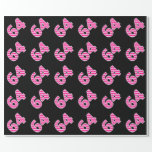 [ Thumbnail: Pink Stripes 64 Event # (Birthday, Anniversary) Wrapping Paper ]