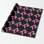 [ Thumbnail: Pink Stripes 72 Event # (Birthday, Anniversary) Wrapping Paper ]