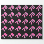 [ Thumbnail: Pink Stripes 78 Event # (Birthday, Anniversary) Wrapping Paper ]