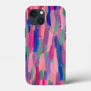 Pink Stripes Abstract iPhone 13 Mini Case