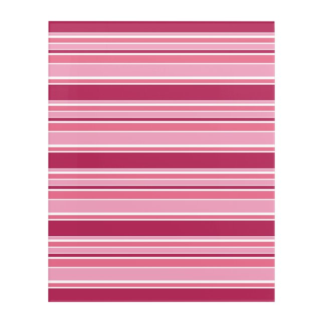 Pink stripes acrylic print (Front)