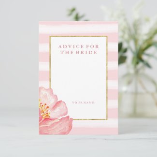 Pink Stripes and Peony Advice for the Bride