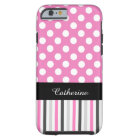 Pink Stripes and Polka Dot iPhone 6 Plus case