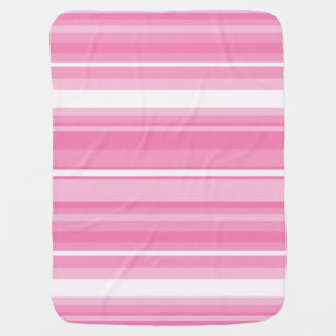 Pink stripes baby blanket