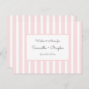 Pink Stripes Baby Shower Advice, prayers Advice Card