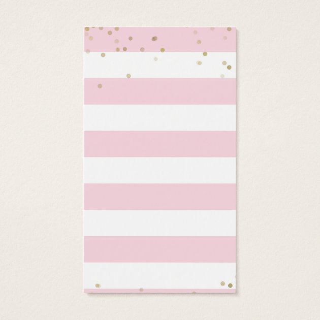 Pink Stripes Baby Shower Diaper Raffle Insert Girl