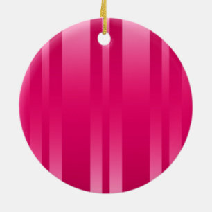 Pink Stripes Background Ceramic Ornament