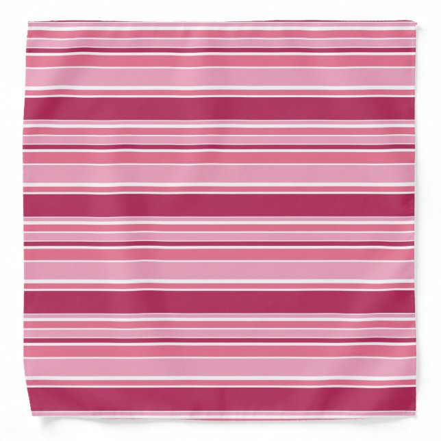 Pink stripes bandana (Front)