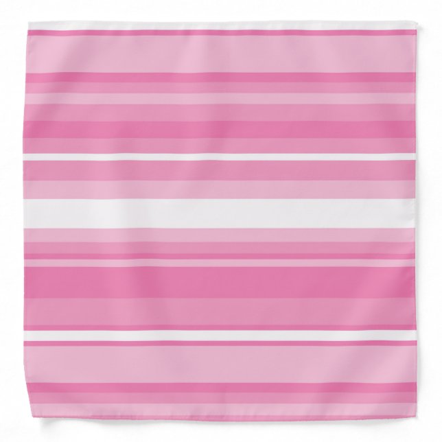 Pink stripes bandana (Front)