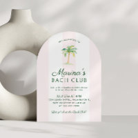 Pink Stripes Beach Bach Club Bridal Shower Arch