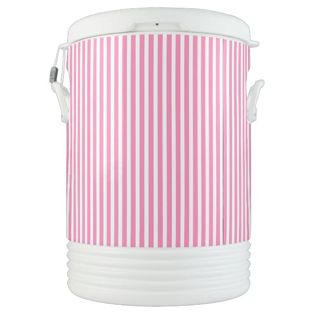  Pink Stripes Beverage Cooler (Back)