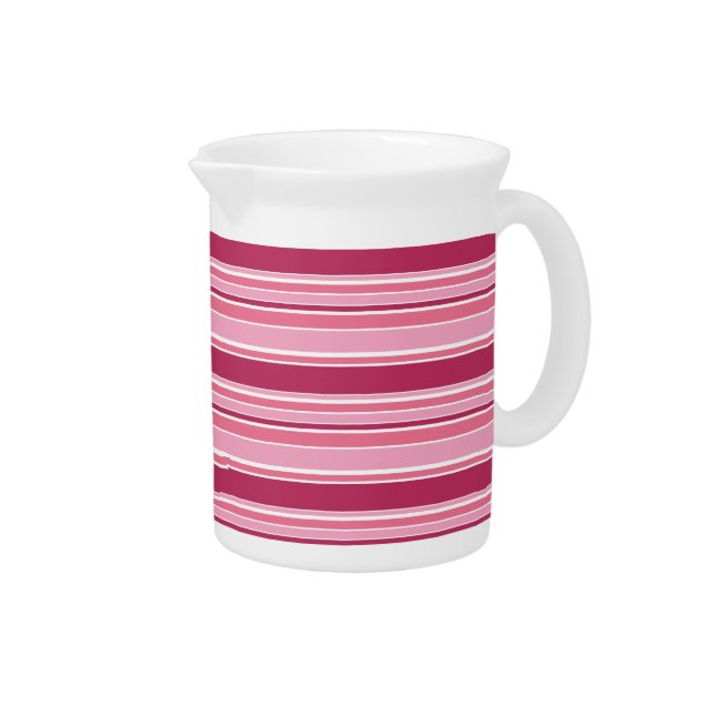 Pink stripes beverage pitcher (Right)