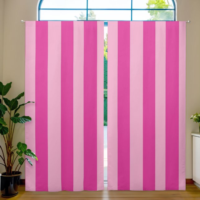 Pink Stripes  Blackout Curtains (Living Room)