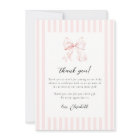 Pink Stripes Bow Baby Shower
