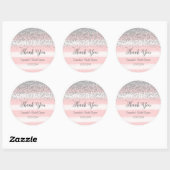 Pink Stripes Bridal Shower Sticker (Sheet)