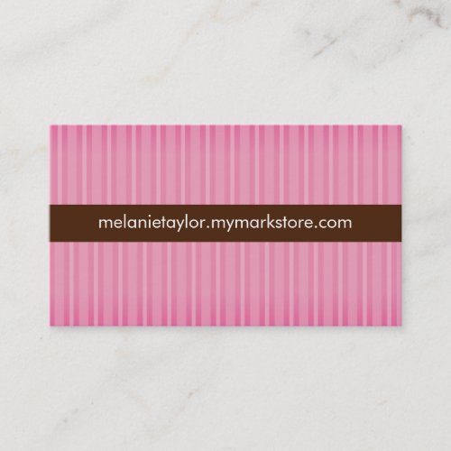 Pink Stripes Business Card
