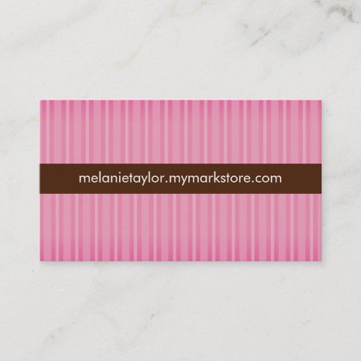 Customizable Pink Stripes Business Card