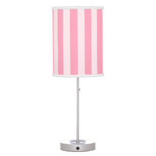 Pink Stripes Candy Shop Table Lamp