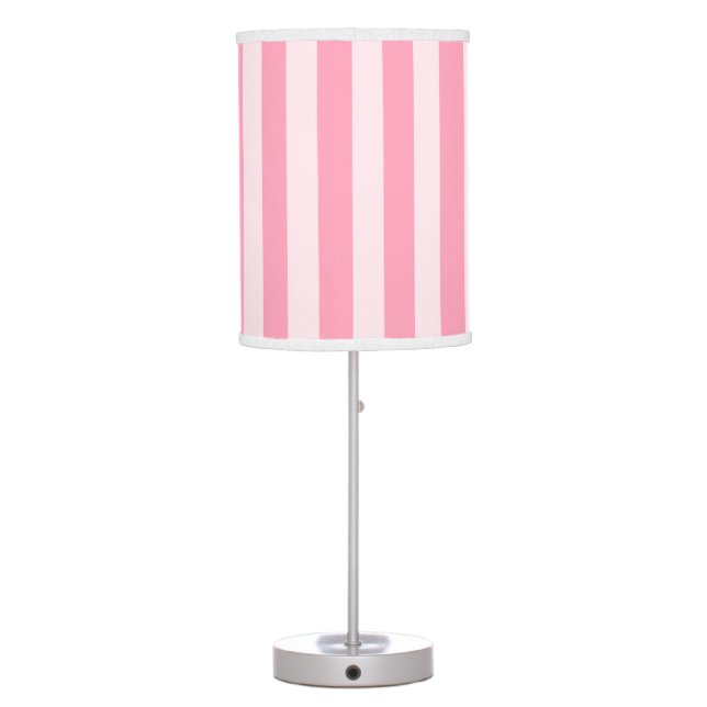 Pink Stripes Candy Shop Table Lamp (Back)
