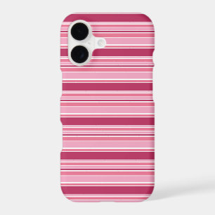 Pink stripes iPhone 17 case