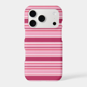Pink stripes iPhone 17 pro case