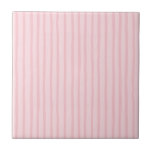 Pink Stripes Ceramic Tile<br><div class="desc">Use this simple tone-on-tone blush pink stripe pattern to customize your living space. A lighter blush pink background is paired with darker blush stripes for a soft, modern look. You can adjust the shades to create your own custom color combination. Whether you use this tile as a coaster or trivet...</div>