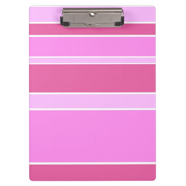 Pink stripes clipboard (Front)