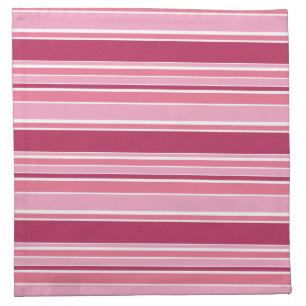 Pink stripes cloth napkin