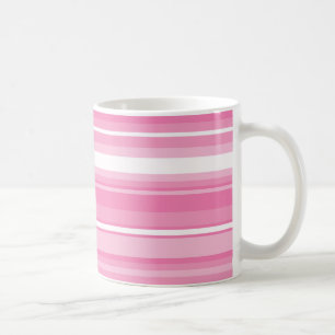 Pink stripes coffee mug
