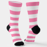 Pink Stripes Crew Socks