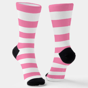 Pink Stripes Crew Socks