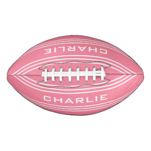 Pink Stripes custom monogram football